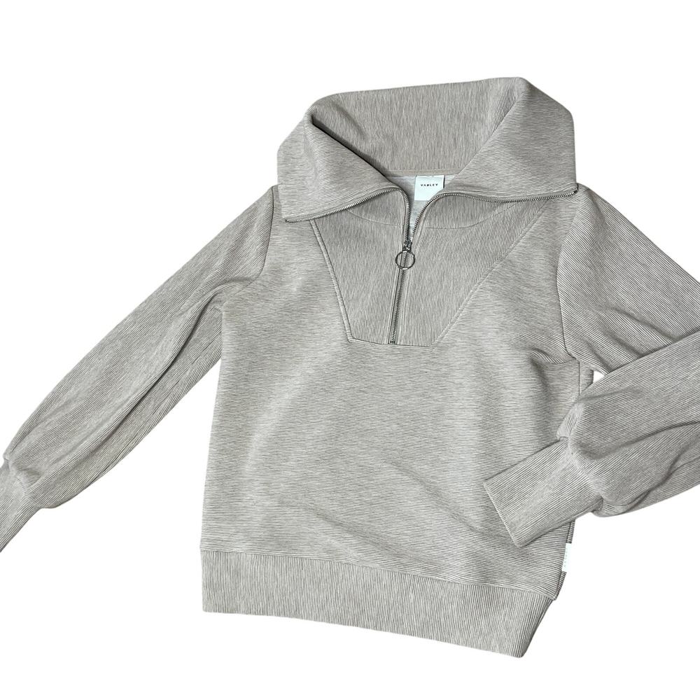 Varley Heather Gray Half-Zip Pullover Sweater